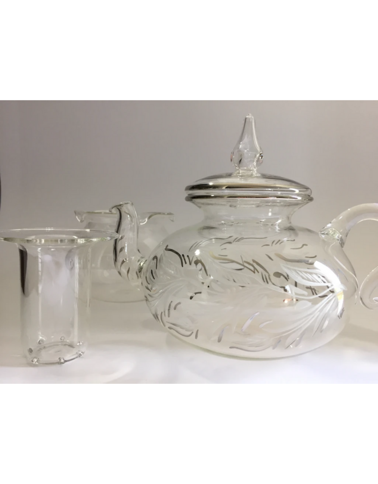 Egypt Teapot Handblown Glass with Warmer - Egypt