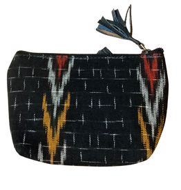 Ikat Design Leather Pouch - India