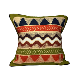 Pillow Cushion Handmade Geometric Batik - Zimbabwe