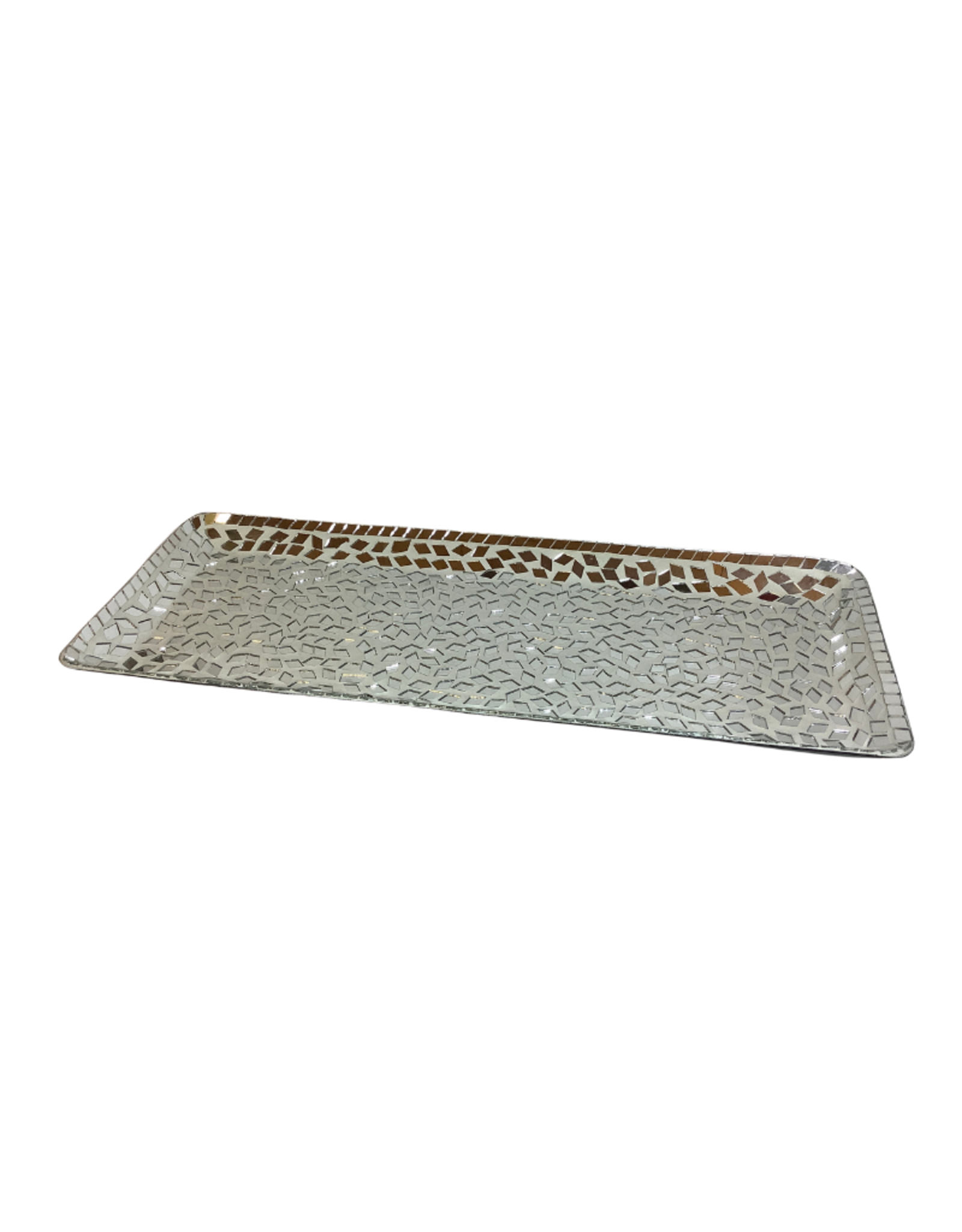 India Serving Tray Silver Mosaic - India