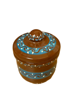 Global Crafts Sugar Bowl, Encantada HM Pottery Chocolate
