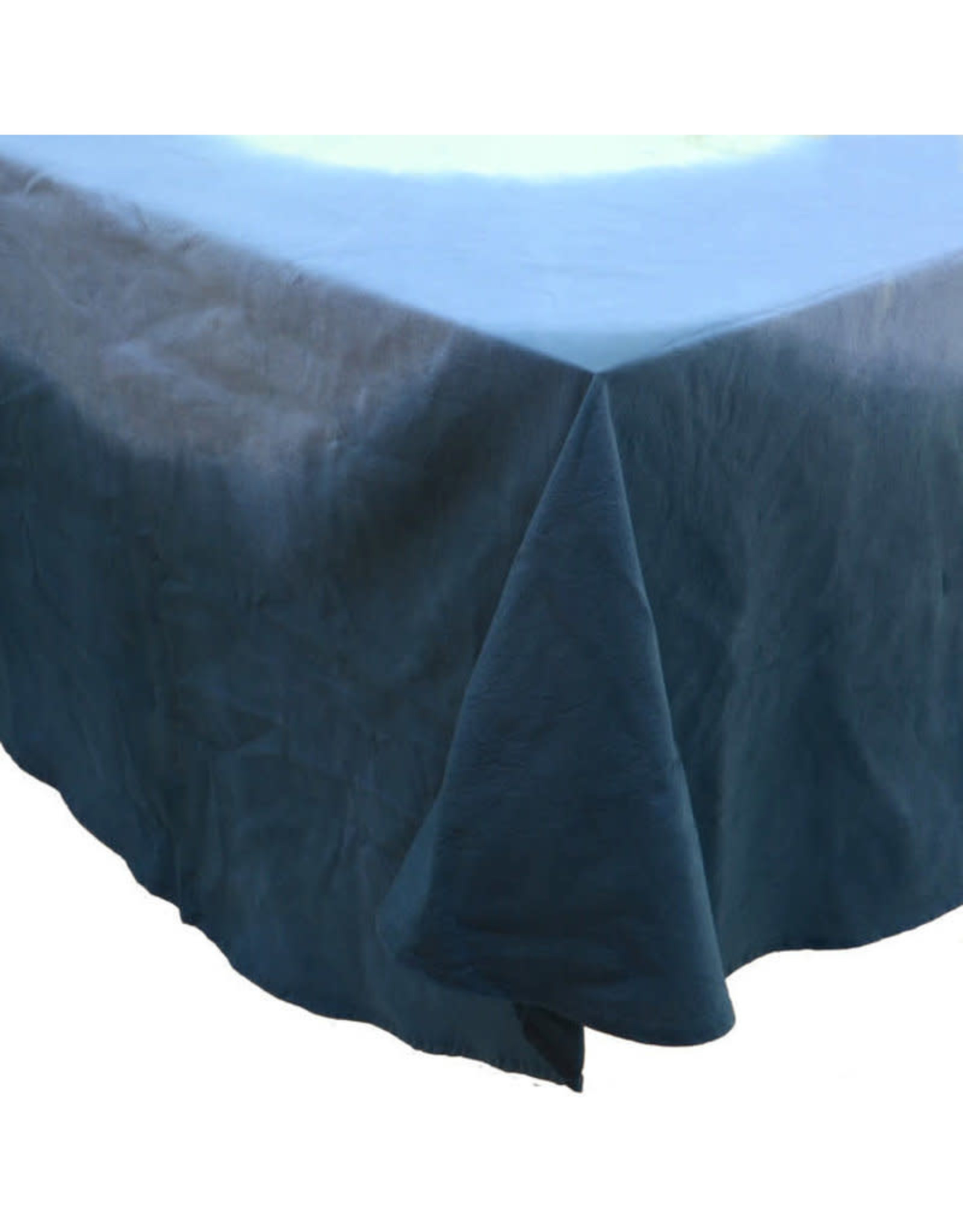Ten Thousand Villages Tablecloth, Blue Dipped Round - India