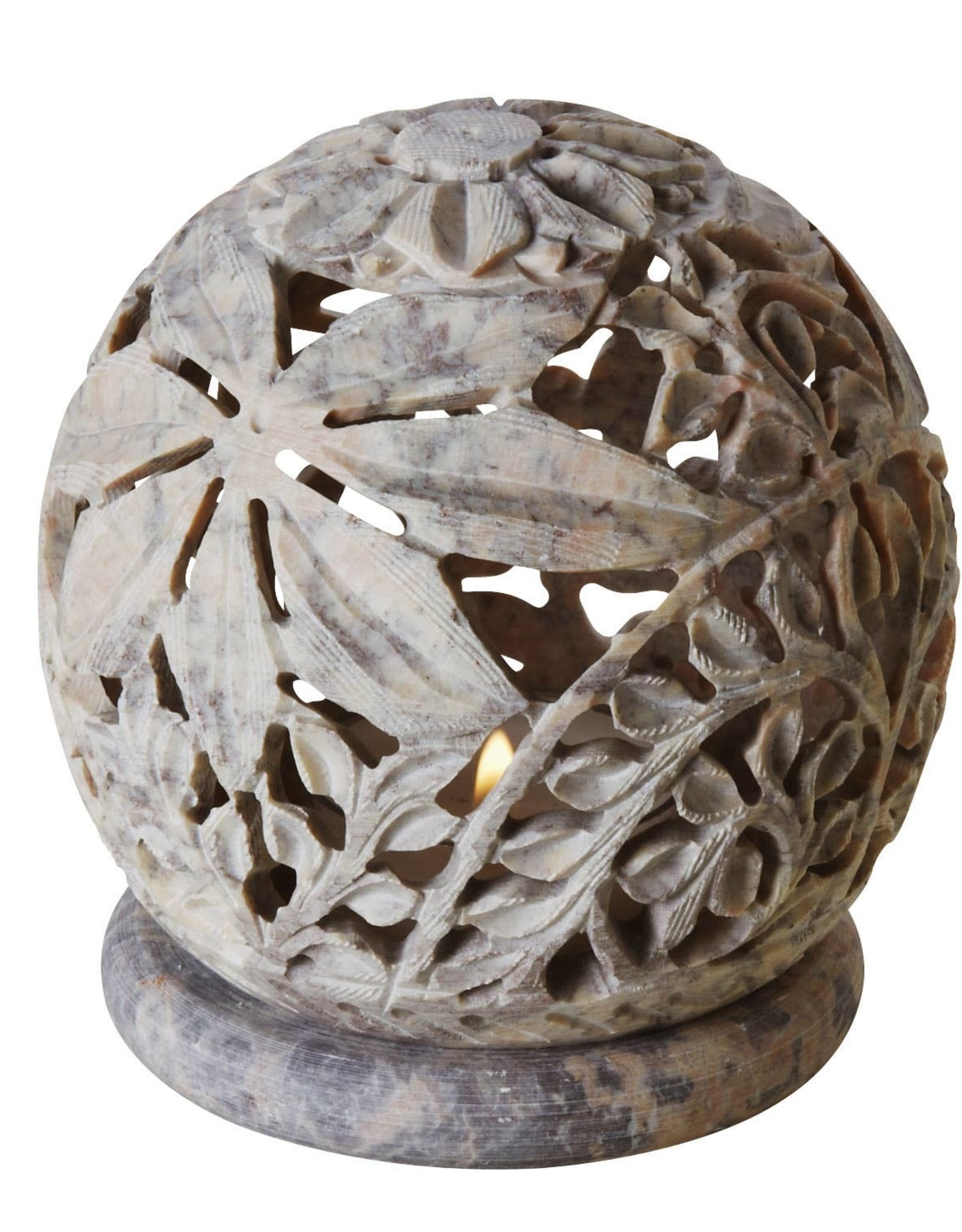 TTV USA Stone Globe Candleholder -India