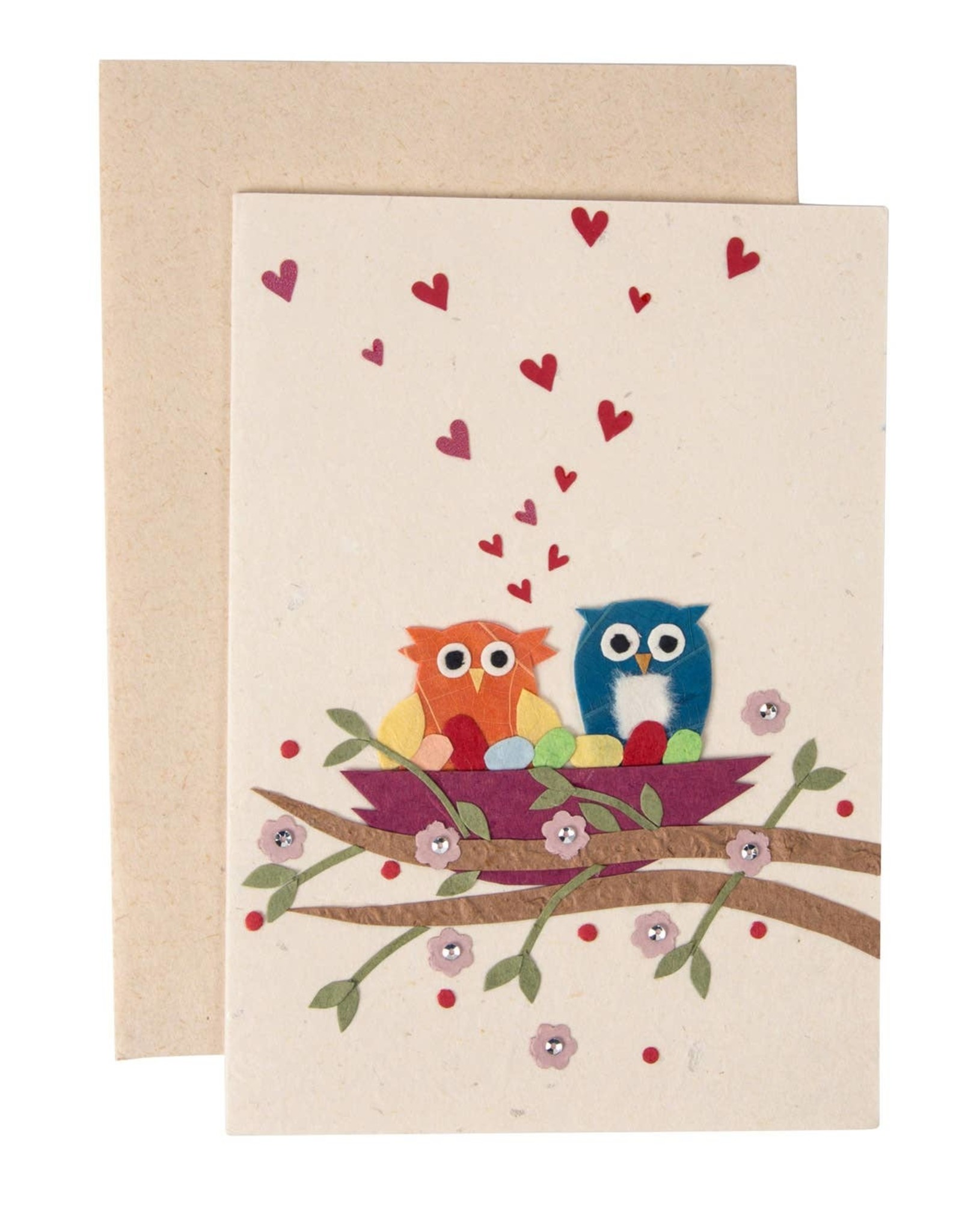 Ten Thousand Villages USA Owls In Love Card - Philippines