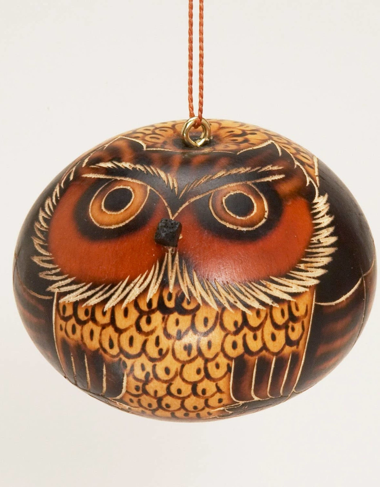 Peru Gourd Owl Ornament - Peru