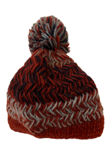 Fire and Ice Knitted Wool Hat - Nepal