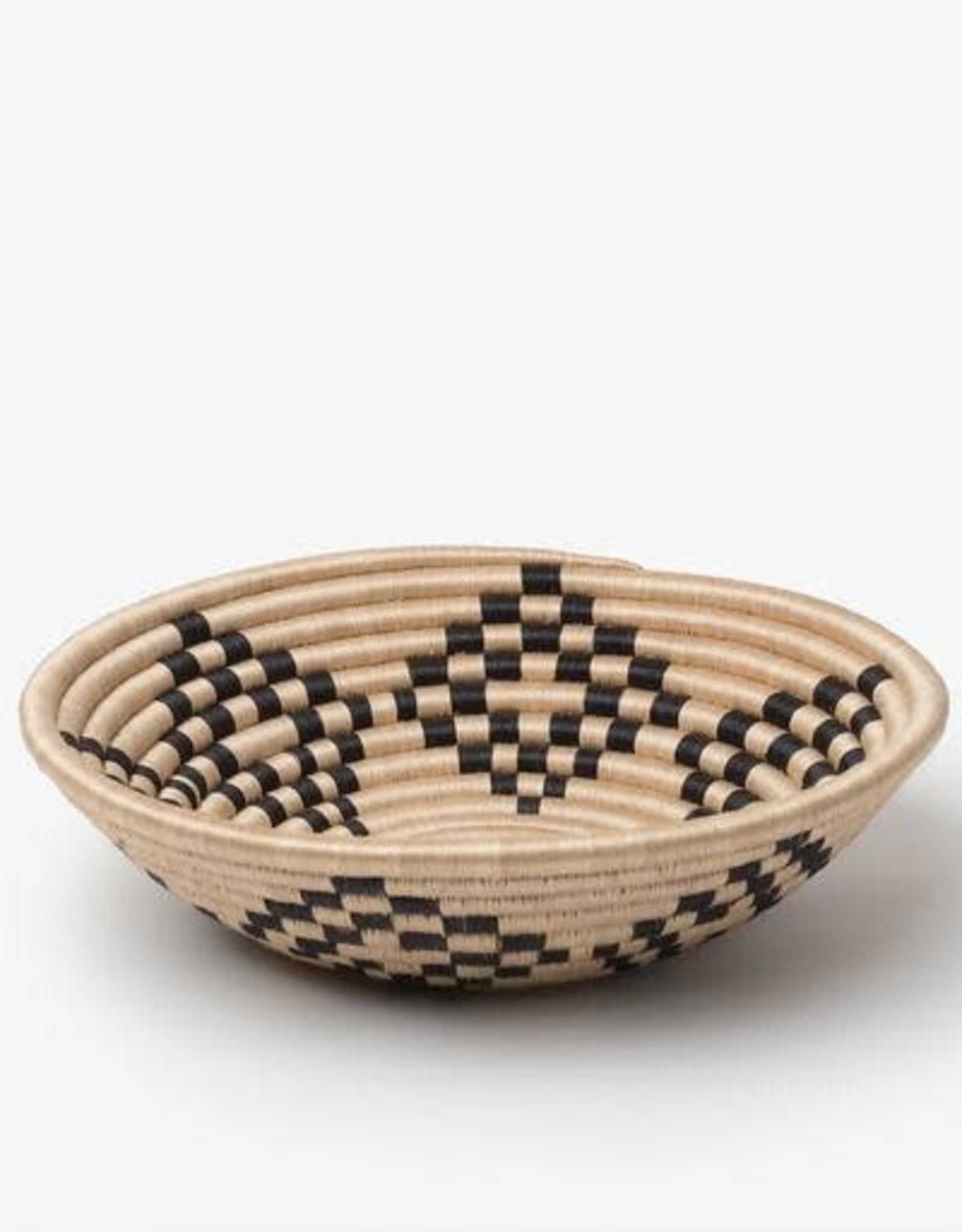 Rwanda Basket Bariku Bowl - Tea with Black 12" Azizi Life - Rwanda