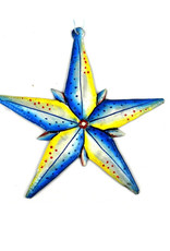 Haiti Ornament Star Bright Painted Metal - Haiti