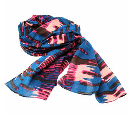 India Scarf Hand-Printed Cotton Abstract - India
