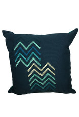 Ten Thousand Villages Divided Chevron Embroidered Cushion Cover