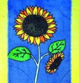 Eco Fair Sunflower Greeting Card Batik - Nepal