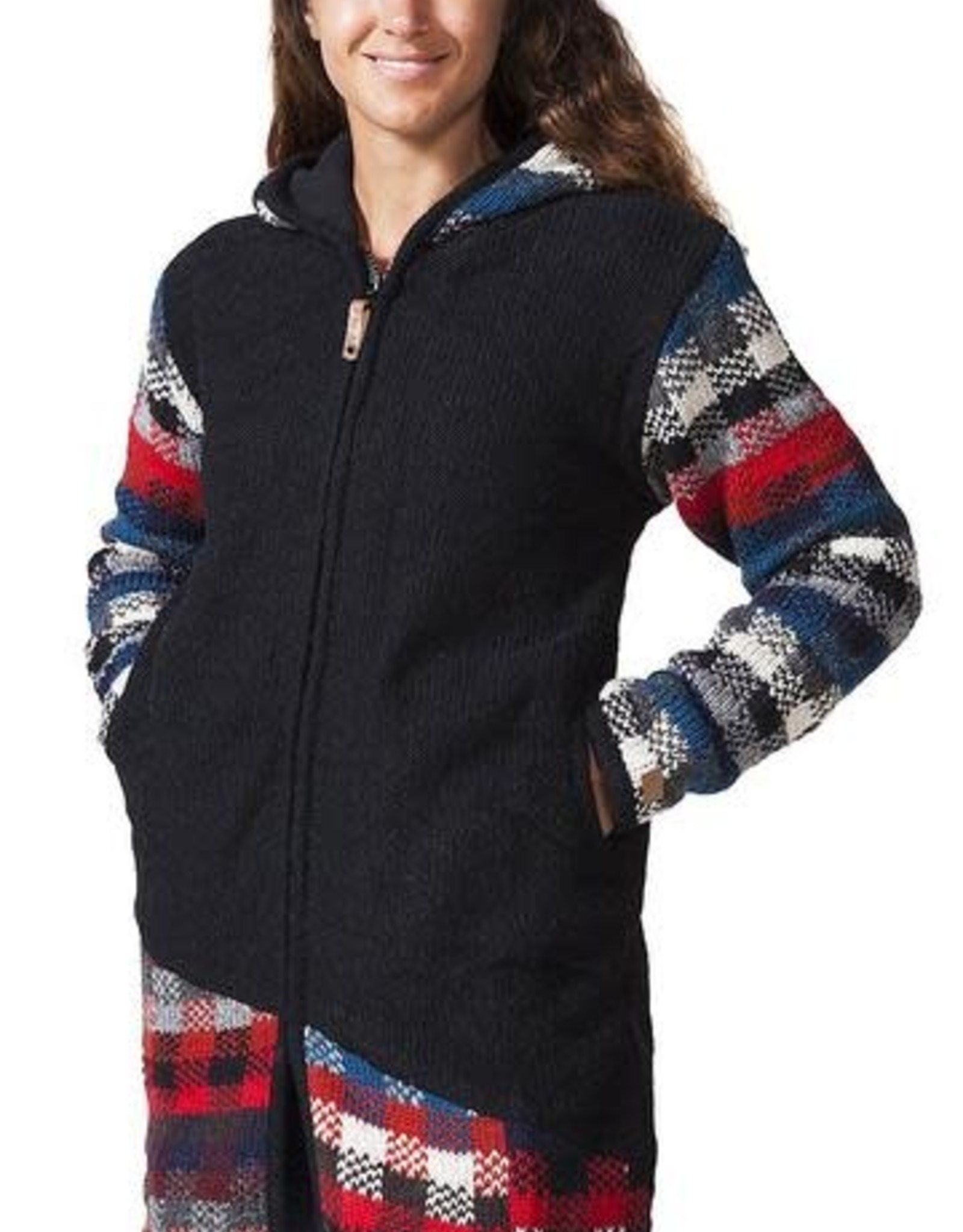 Nepal Jacket Cardigan Ladies Camden Black (M/L) - Nepal