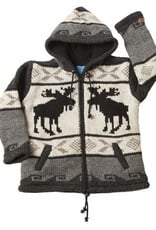 ARK Imports Kids Moose Cardigan Natural (L/XL)