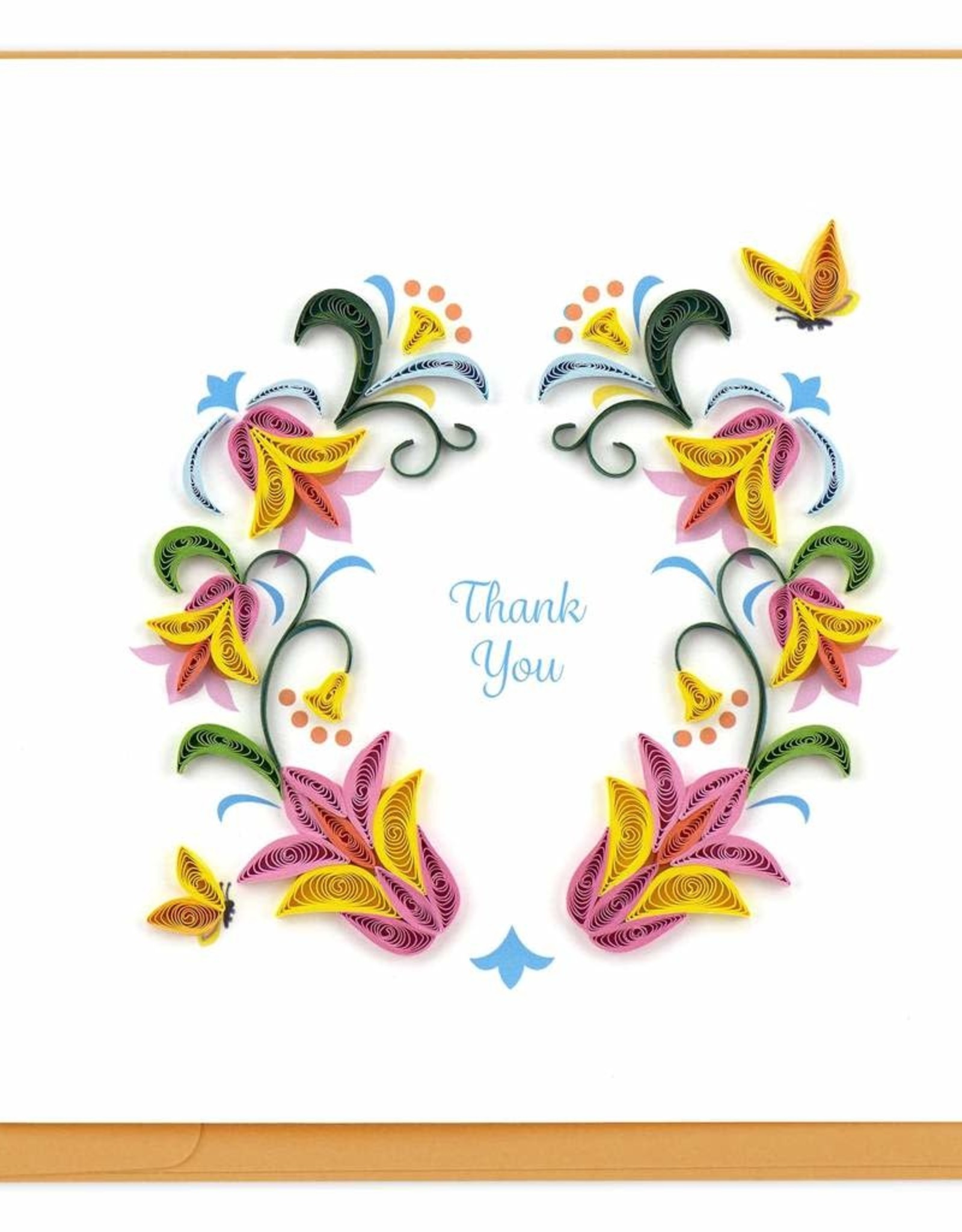 Vietnam Quilling Card Thank You Flower Wreath - Vietnam