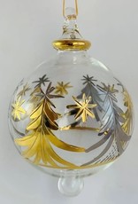 Dandarah Ornament Silver & Gold Hand Blown Glass - Egypt