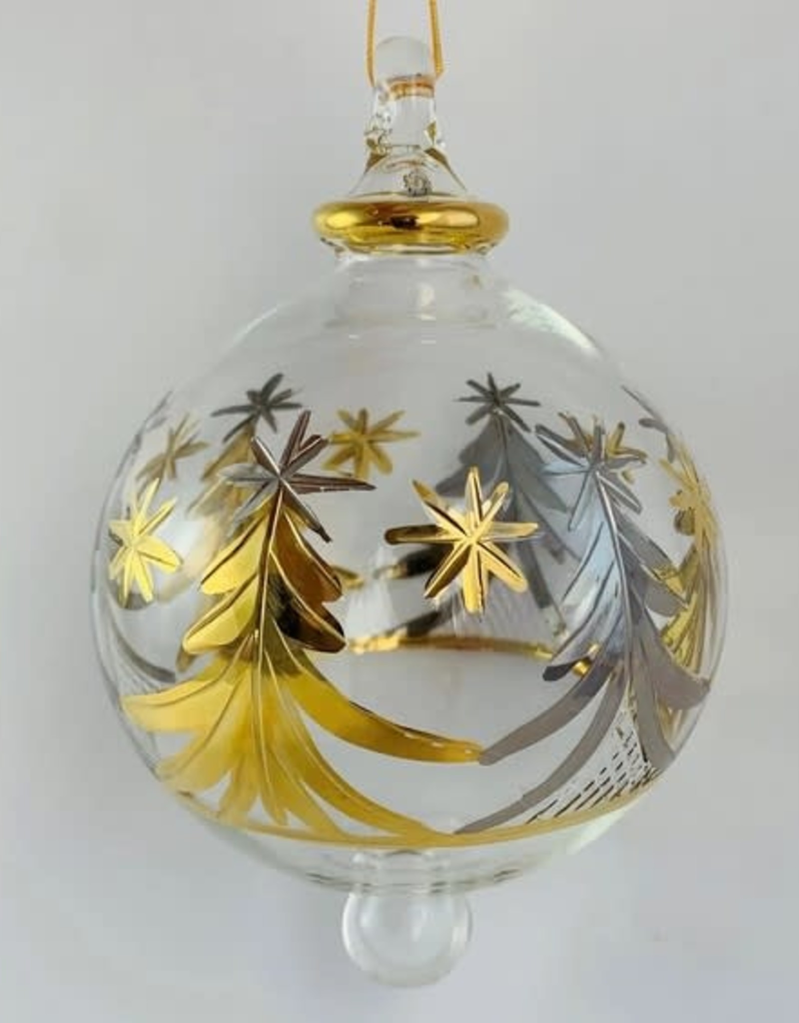 Egypt Blown Glass Silver & Gold Christmas Trees- Egypt