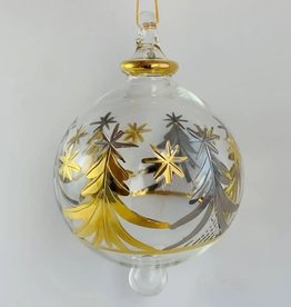 Egypt Blown Glass Silver & Gold Christmas Trees- Egypt Egypt Blown Glass Silver & Gold Christmas Trees- Egypt