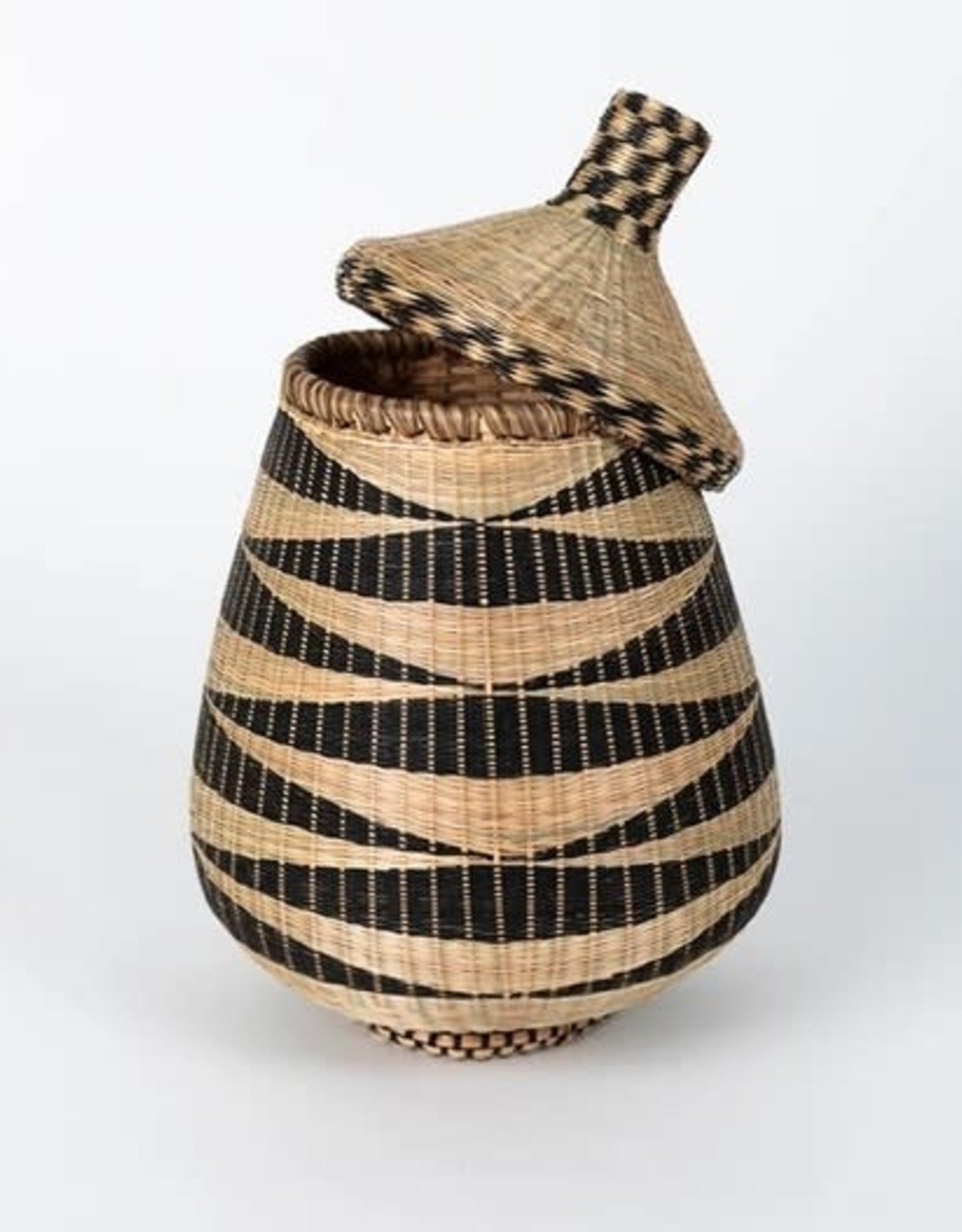 Soko Home Teardrop Basket, Black - Rwanda