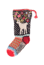 Reindeer Wool Knit Christmas Stocking-Nepal