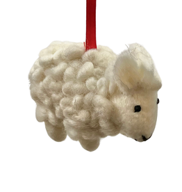 Lost Horizons Laundromat Ornament Wool Felt Lamb - Nepal