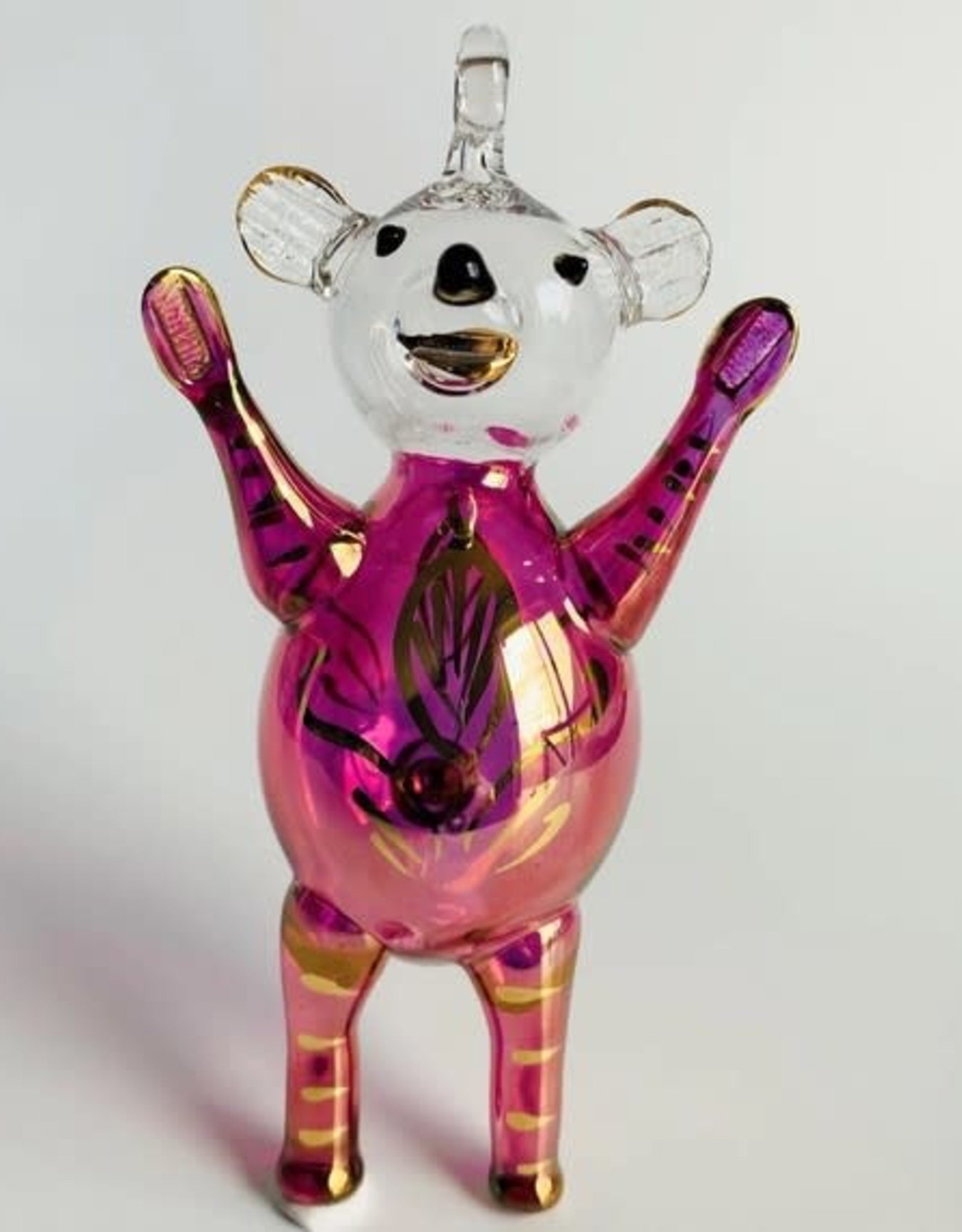 Egypt Ornament Pink Magic Bear Blown Glass - Egypt