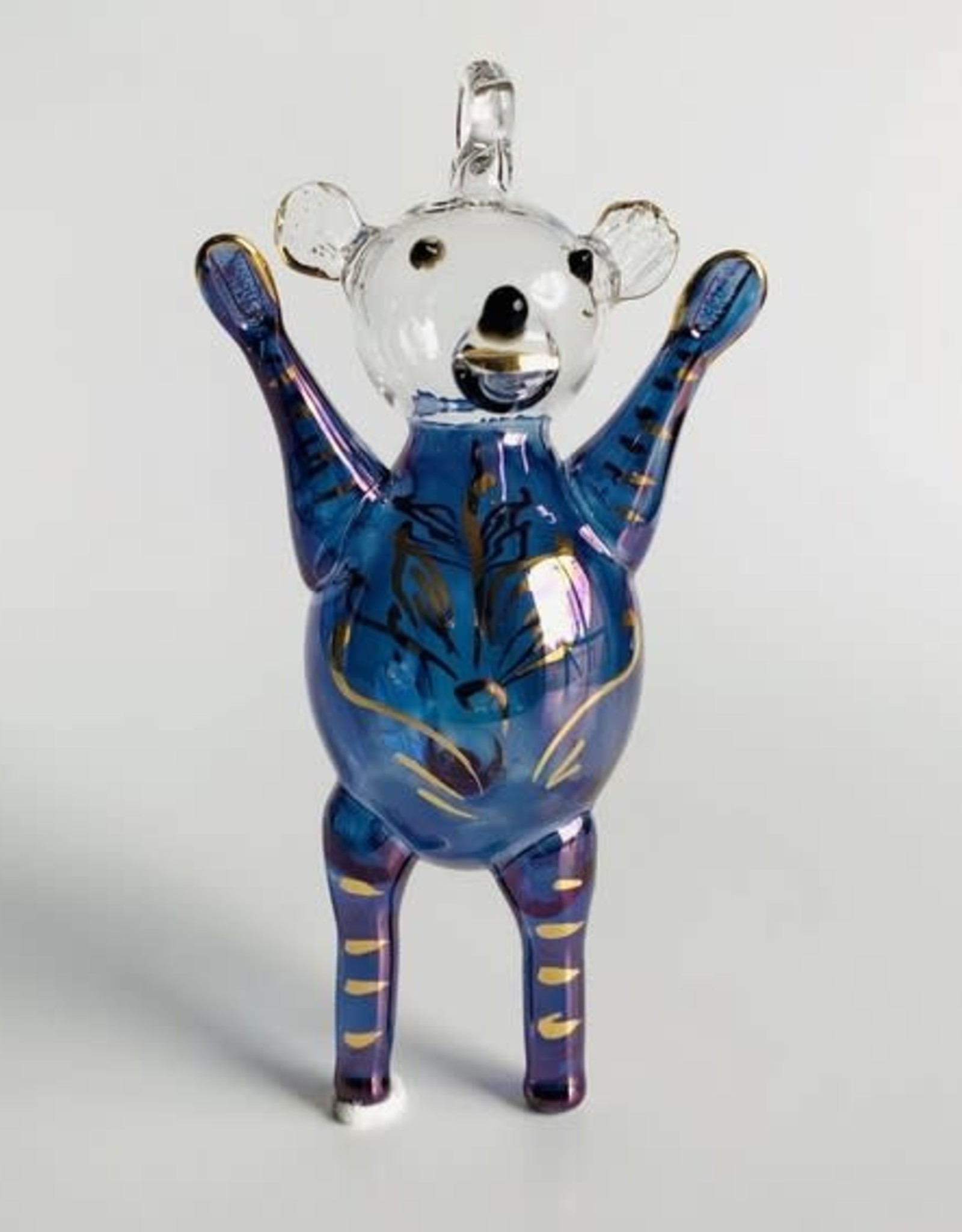 Egypt Ornament Blue Magic Bear Blown Glass - Egypt