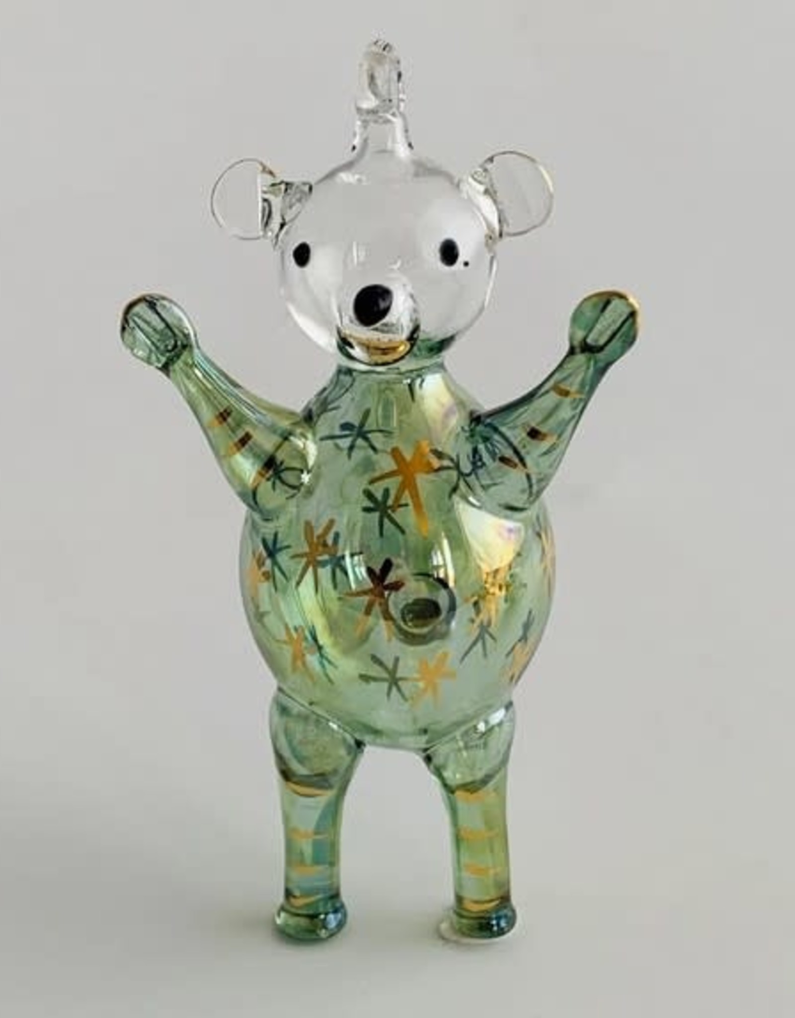 Dandarah Ornament Blown Glass Green Magic Bear- Egypt