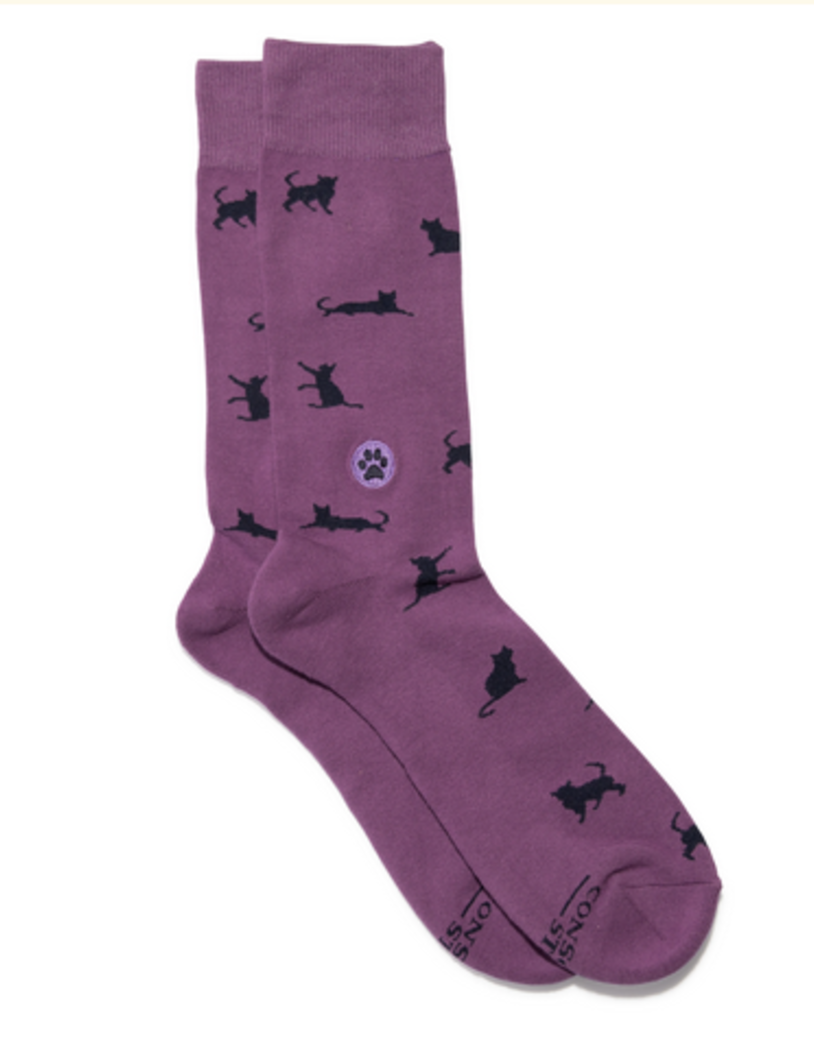 Conscious Step Socks That Save Cats Purple (Medium) - India
