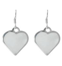 Global Crafts Earrings Mother of Pearl Heart - Mexico