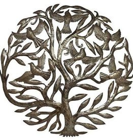 Global Crafts Tree of Life Birds in Flight Metal Wall Art - Haiti