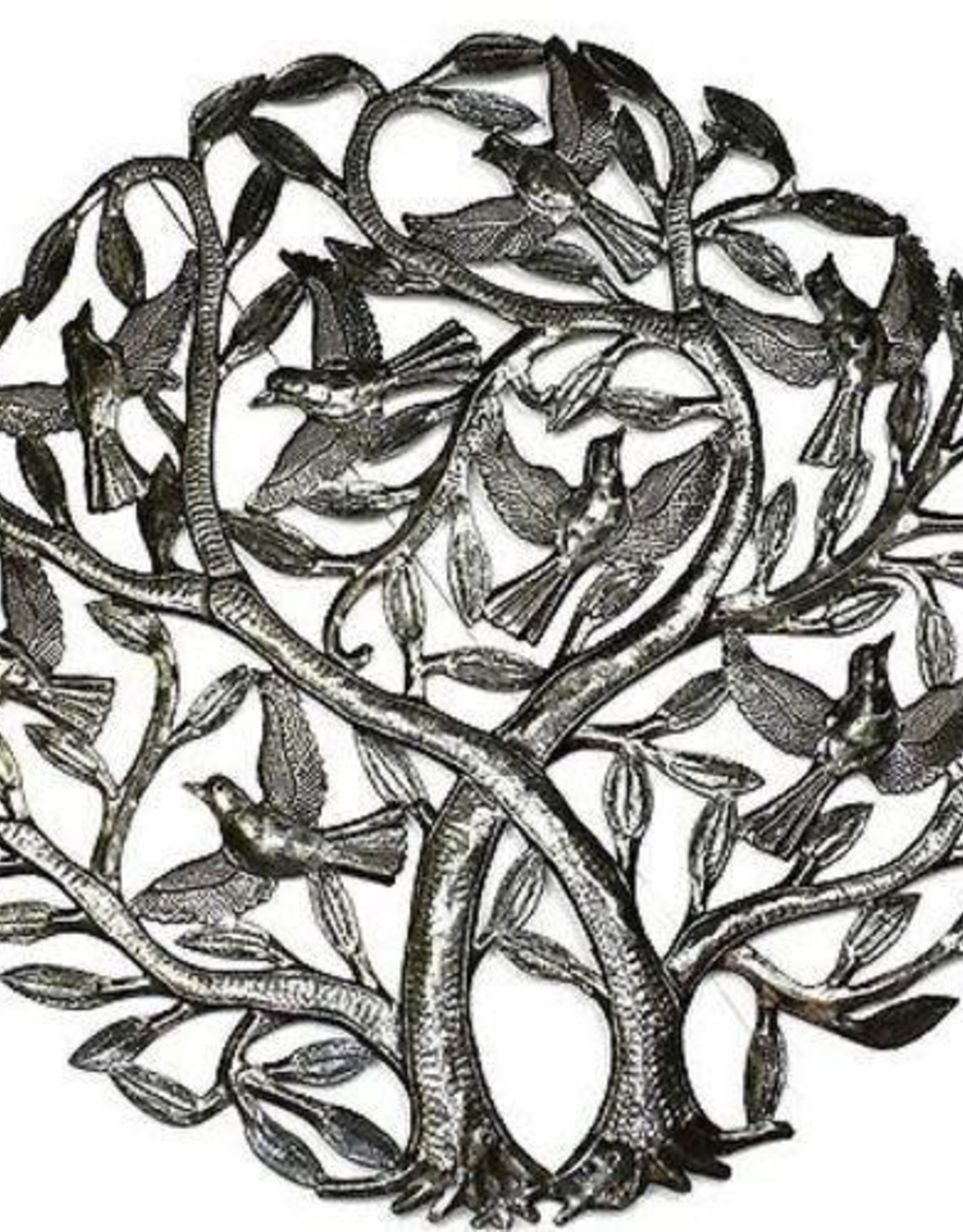 Haiti Wall Art Metal Drum Double Tree of Life - Haiti