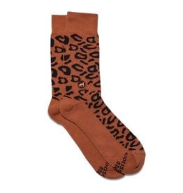 India Socks That Protect Cheetahs Brown M - India