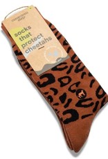 India Socks That Protect Cheetahs Brown M - India