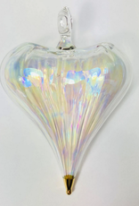 Egypt Ornament Clear Heart Blown Glass - Egypt