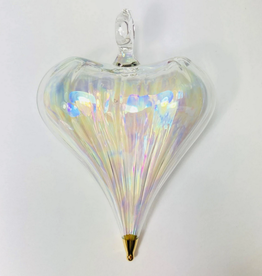 Egypt Blown Glass Clear Heart - Egypt