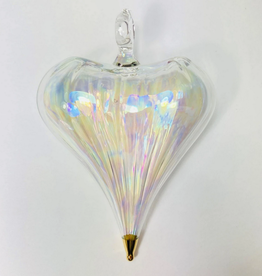 Egypt Ornament Clear Heart Blown Glass - Egypt