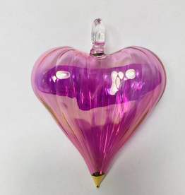 Egypt Ornament Pink Heart Blown Glass - Egypt