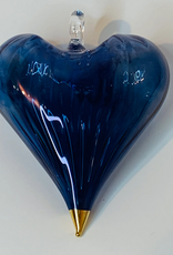 Egypt Blue Heart Blown Glass - Egypt