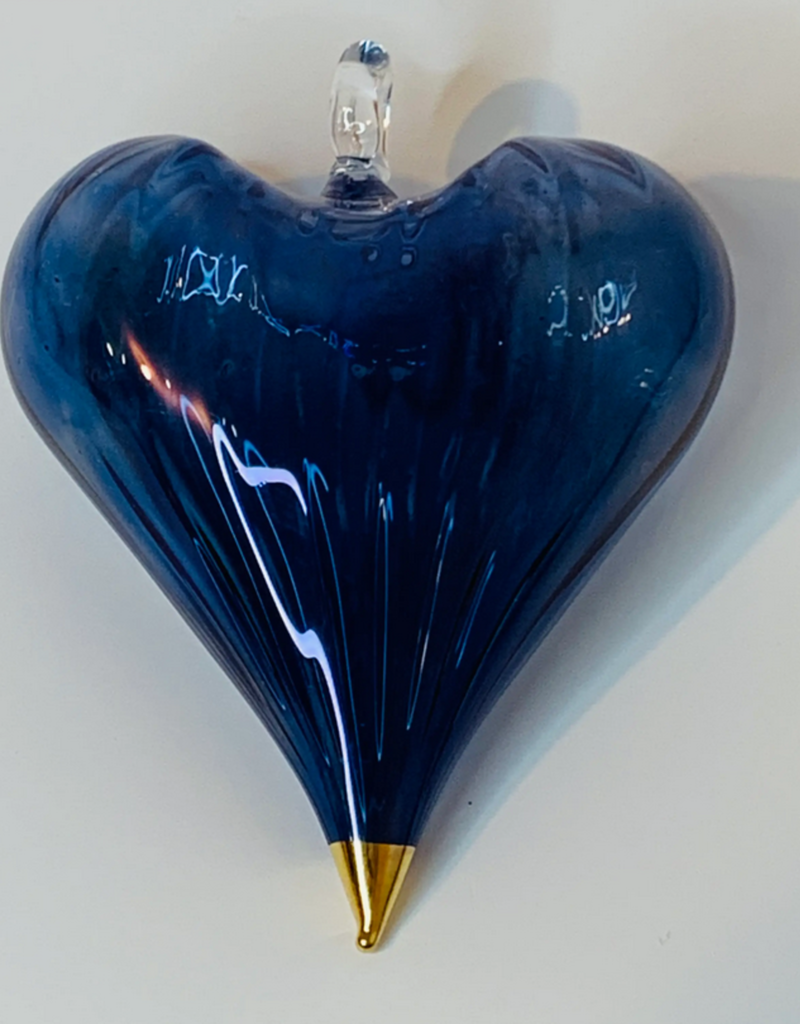 Egypt Blue Heart Blown Glass - Egypt