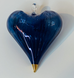 Egypt Blue Heart Blown Glass - Egypt