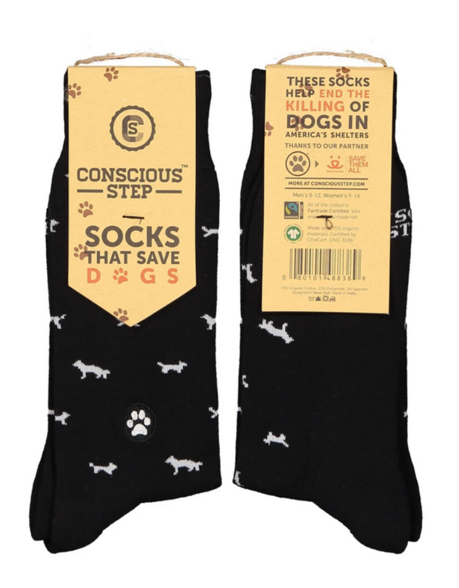 Conscious Step Socks That Save Dogs (Small) - India
