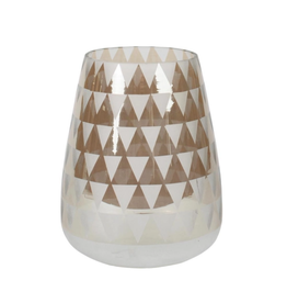 India Candleholder Glass Triangles Large - India