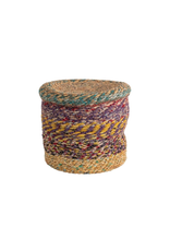 Bangladesh Basket Sari Lidded 8" (Assorted Colours) - Bangladesh