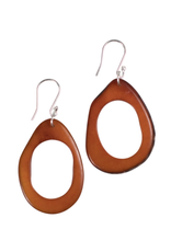 Ecuador Earrings Burnt Orange Open Mind Tagua - Ecuador