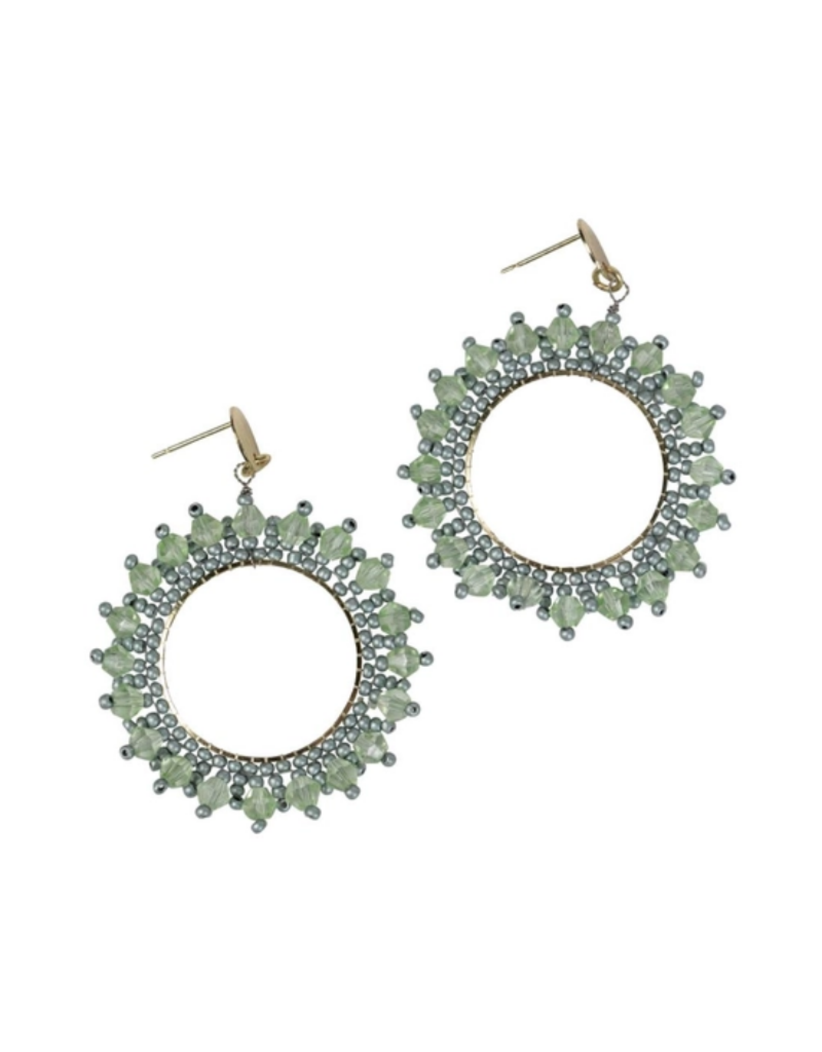 India Earrings Aqua Starburst - India