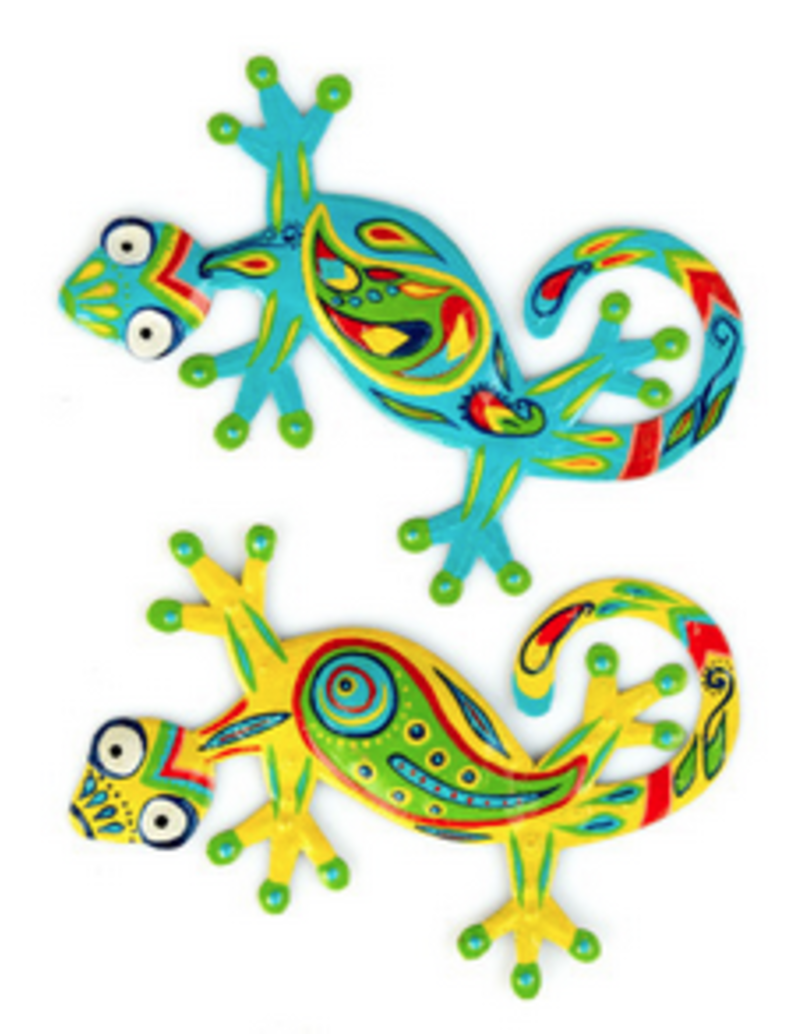 Serrv Wall Art Gecko Painted Metal - Haiti