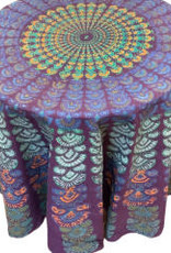 India Tablecloth Round Grape Mandala - India