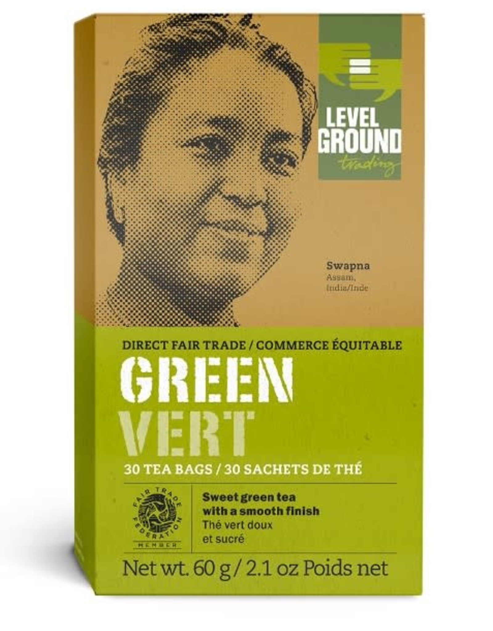 India Tea Level Ground GreenTea Bags - India