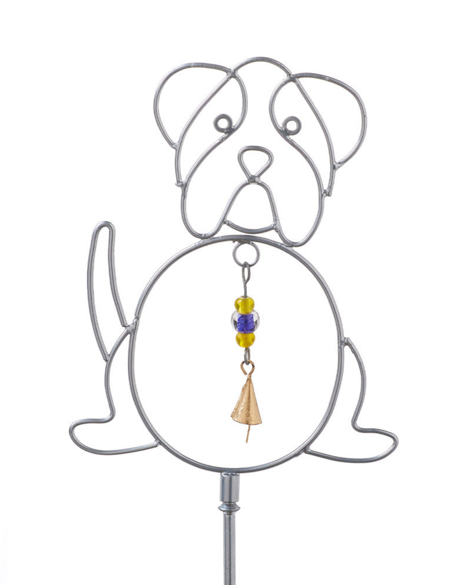 India Garden Stake Playful Pooch Bell - India