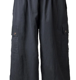 ARK Imports Pants 3/4 Solid Black S -Nepal